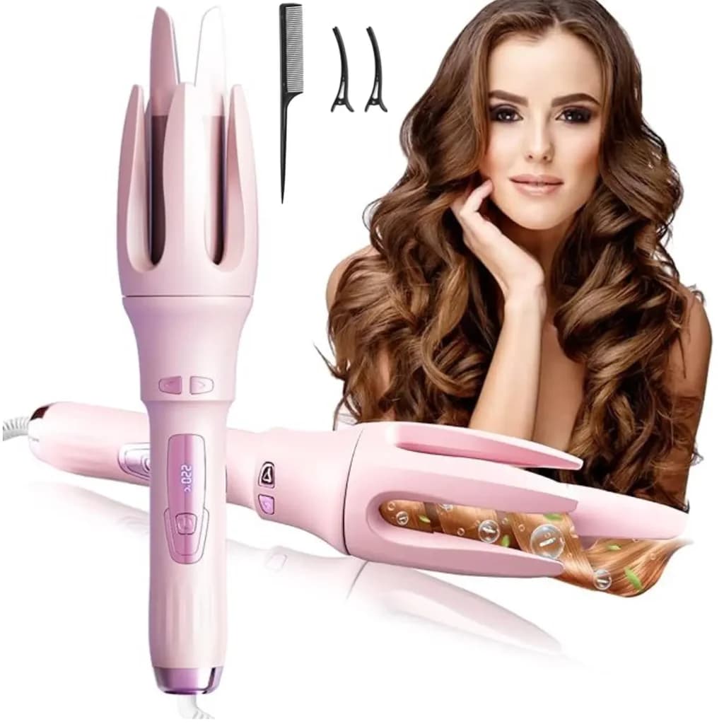 Automatic Hair Curling Iron - Pink