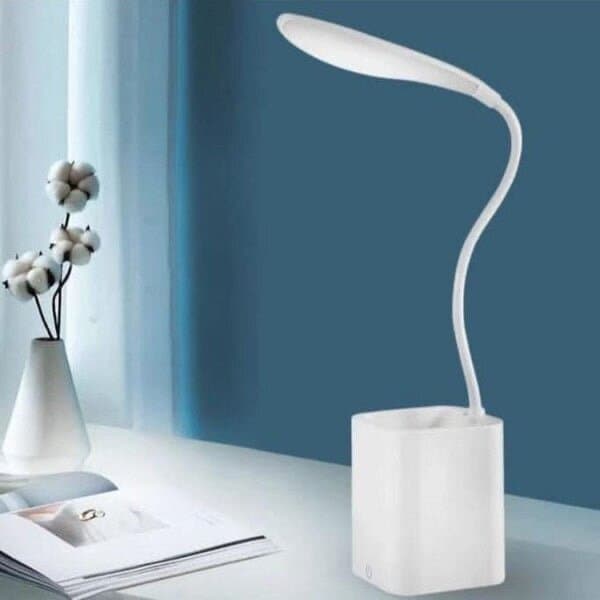 Rechargeable Eye-Protection LED Desk Lamp with Flexible Neck and Integrated Phone Holder 2