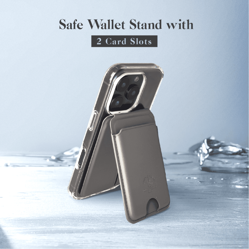 Santa Barbara Polo & Racquet Club BEVIS Premium Leather MagSafe Wallet and Foldable Stand 2