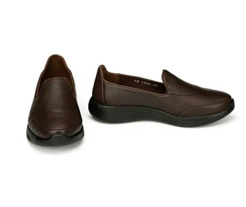 Forex Women's Leather Shoes - Dark Brown (40) 6