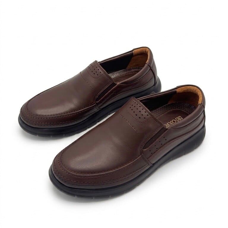 Grand Oxford Men's Leather Shoes - Dark Brown (44)