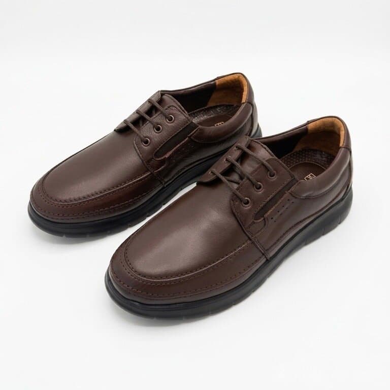 Grand Oxford Men's Leather Shoes - Dark Brown (44)