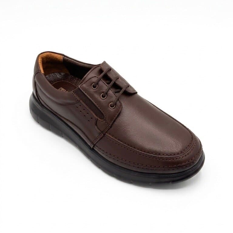 Grand Oxford Men's Leather Shoes - Dark Brown (44) 2