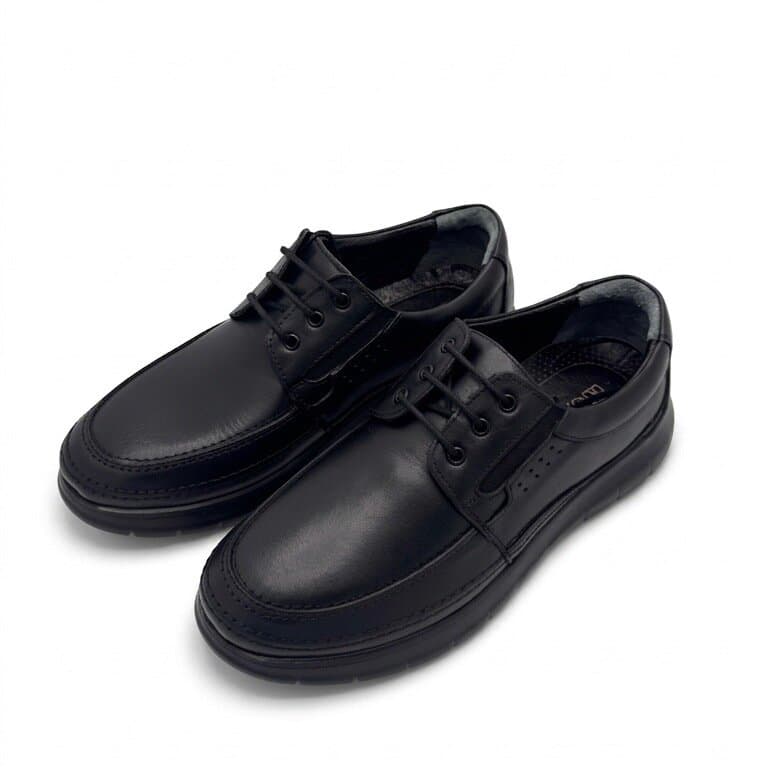 Grand Oxford Men's Leather Shoes - Black (44)