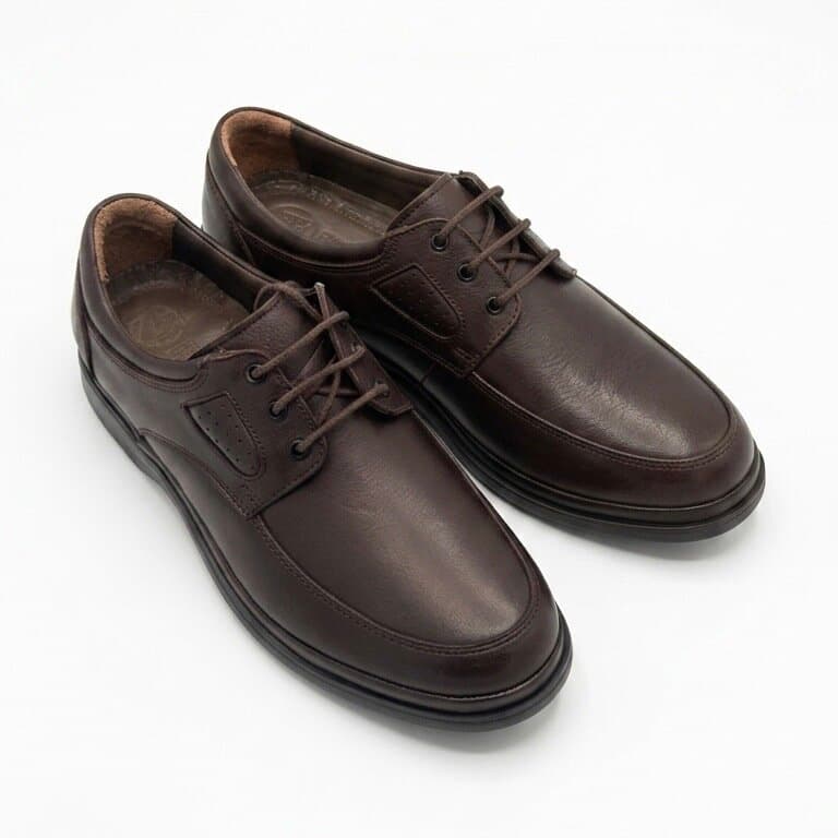 Grand Oxford Men's Leather Shoes - Dark Brown (45)