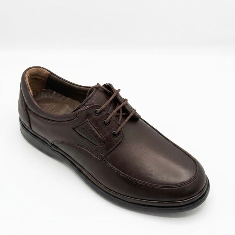 Grand Oxford Men's Leather Shoes - Dark Brown (45) 2