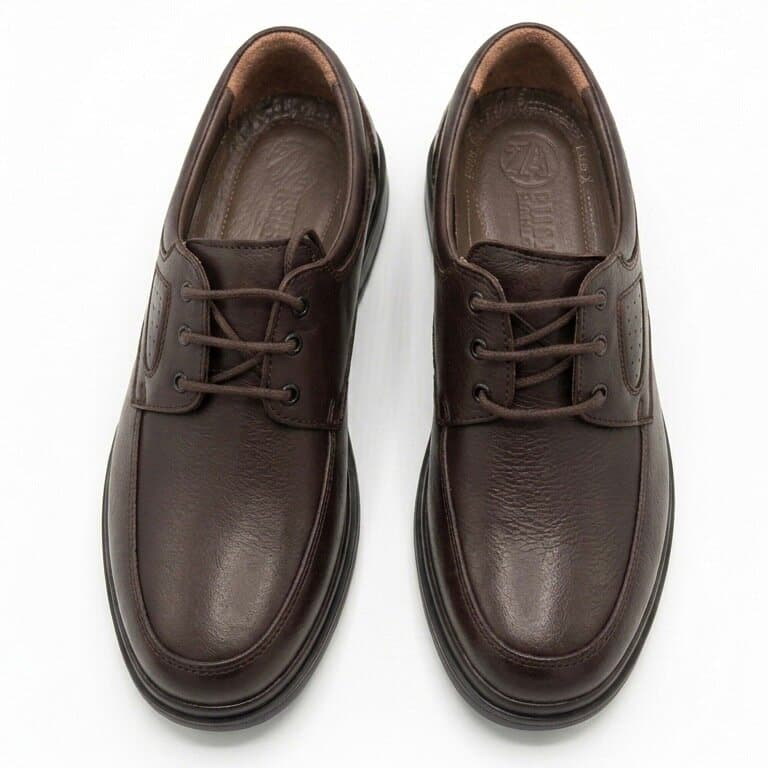 Grand Oxford Men's Leather Shoes - Dark Brown (45) 3