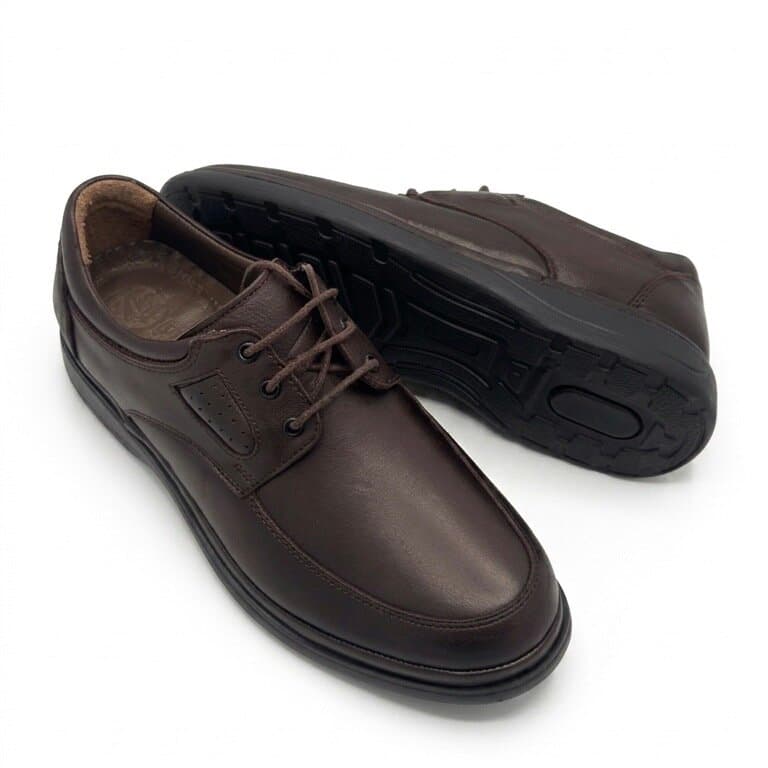 Grand Oxford Men's Leather Shoes - Dark Brown (45) 4