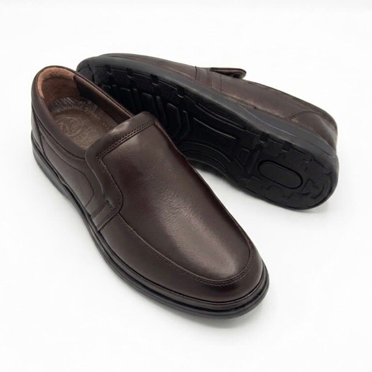 Grand Oxford Men's Leather Shoes - Dark Brown (45)