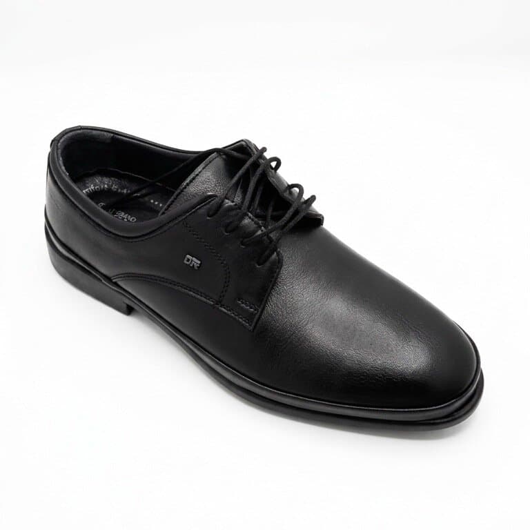 Grand Oxford Men's Leather Shoes - Black (45) 2