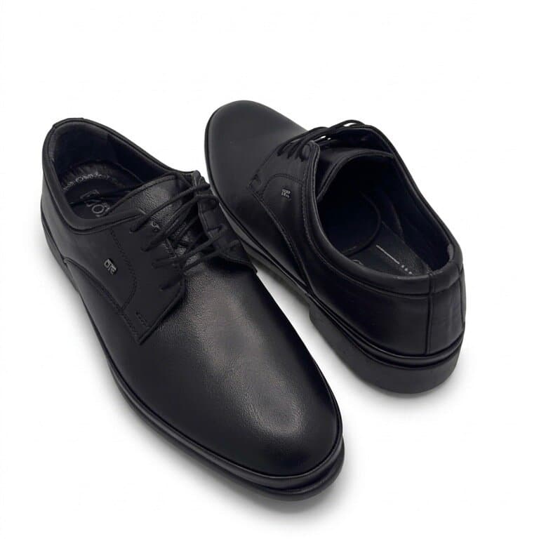 Grand Oxford Men's Leather Shoes - Black (45) 3