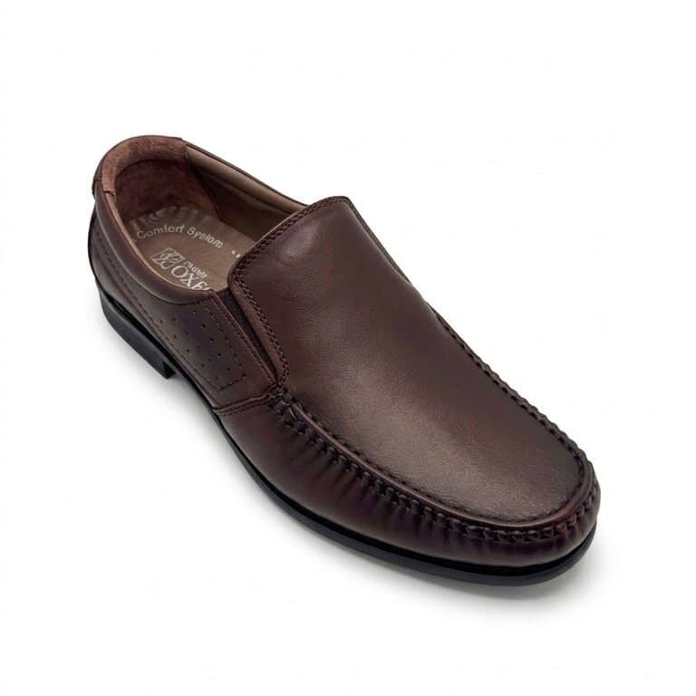 Grand Oxford Men's Leather Shoes - Dark Brown (44) 2