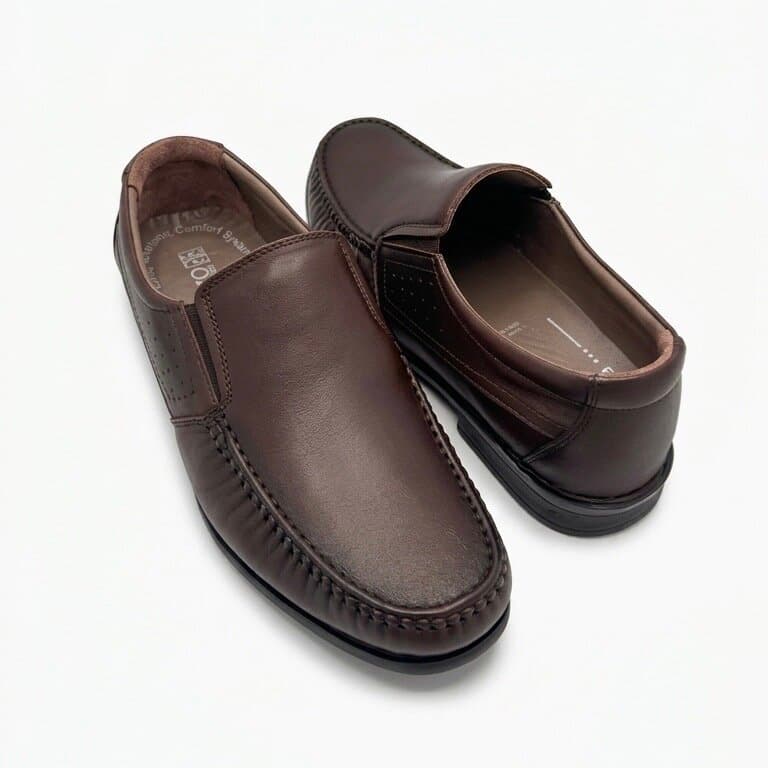 Grand Oxford Men's Leather Shoes - Dark Brown (44) 3