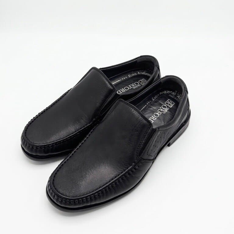 Grand Oxford Men's Leather Shoes - Black (44)