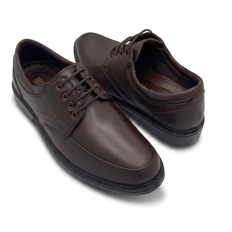 Grand Oxford Men's Leather Shoes - Dark Brown (44) 3