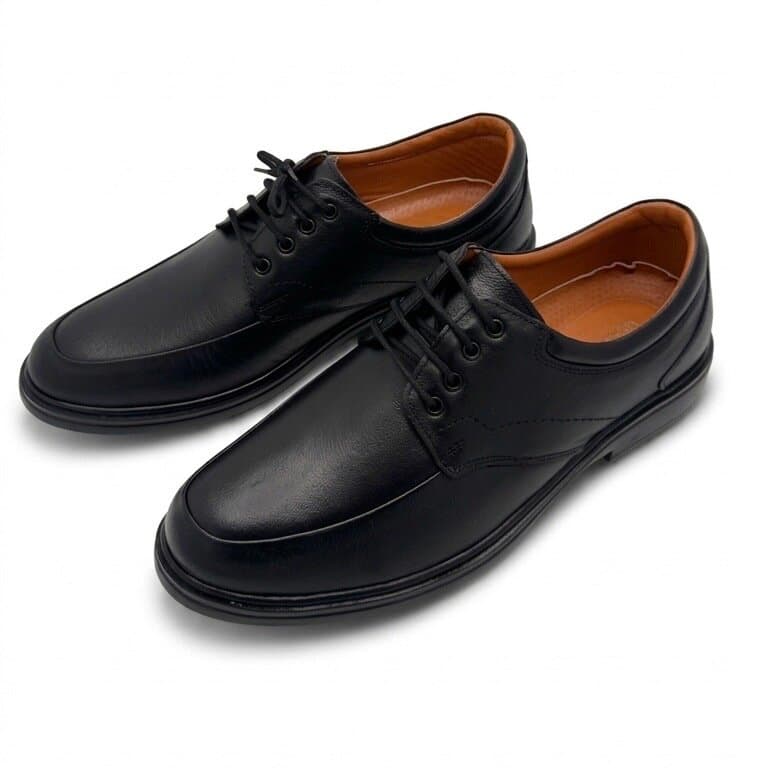 Grand Oxford Men's Leather Shoes - Black (44)