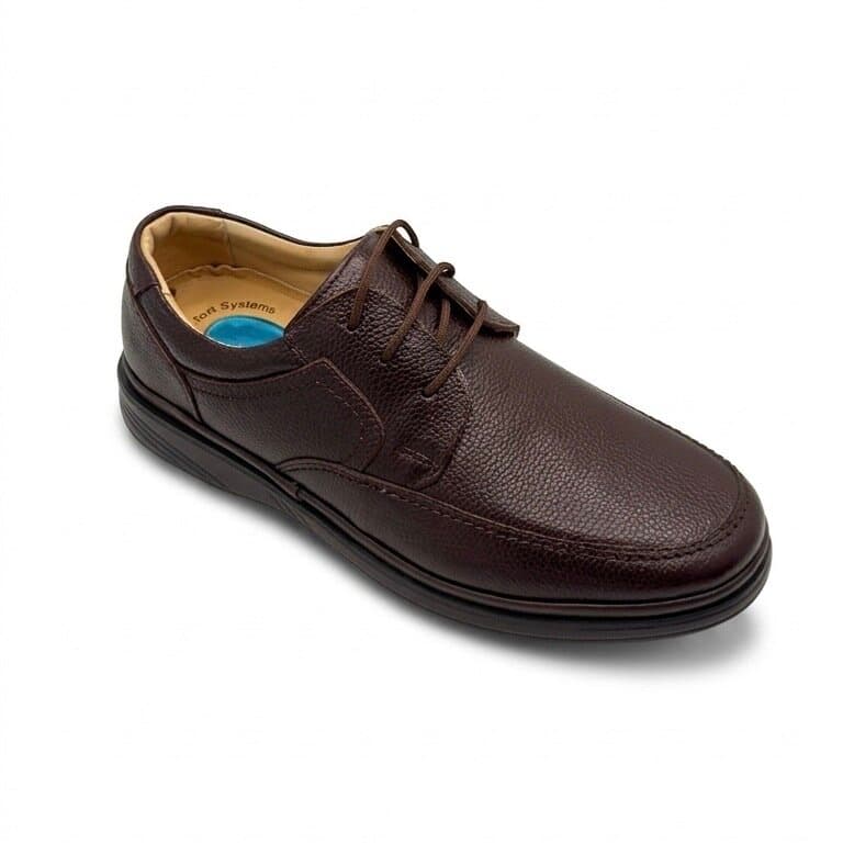 Grand Oxford Men's Leather Shoes - Dark Brown (44) 2