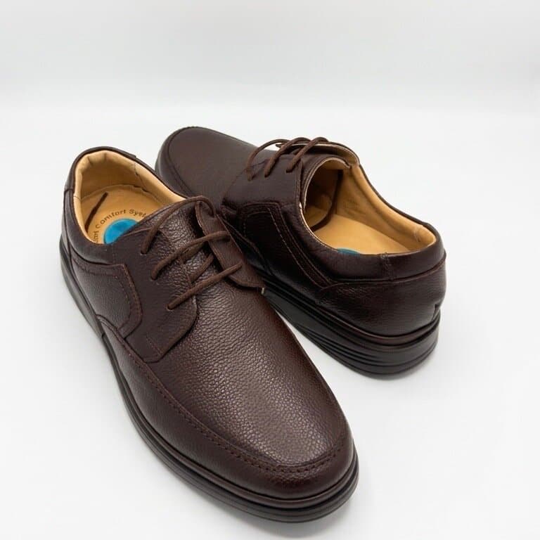 Grand Oxford Men's Leather Shoes - Dark Brown (44) 3