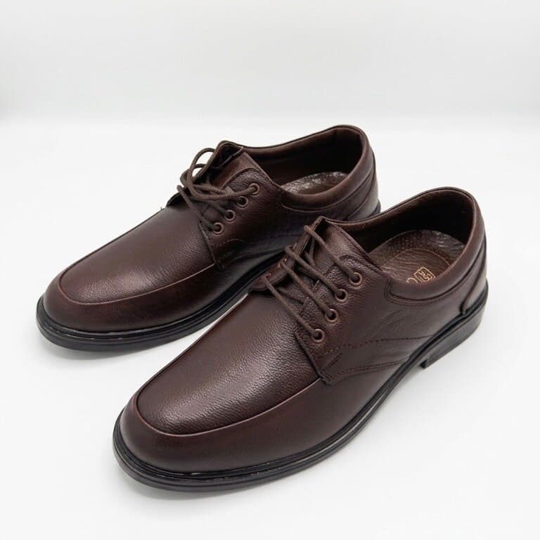 Grand Oxford Men's Leather Shoes - Dark Brown (44)