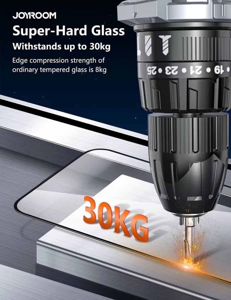 Joyroom HD Screen Protector for iPhone 16 Plus - 9H Hardness Tempered Glass 4