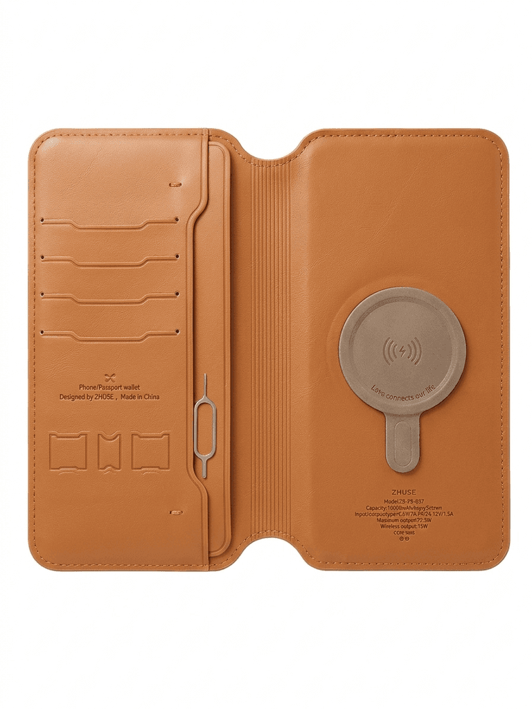 ZHUSE Star River III Series Magnetic Wireless Power Bank - 22.5W Quick Charge & 15W Wireless Leather