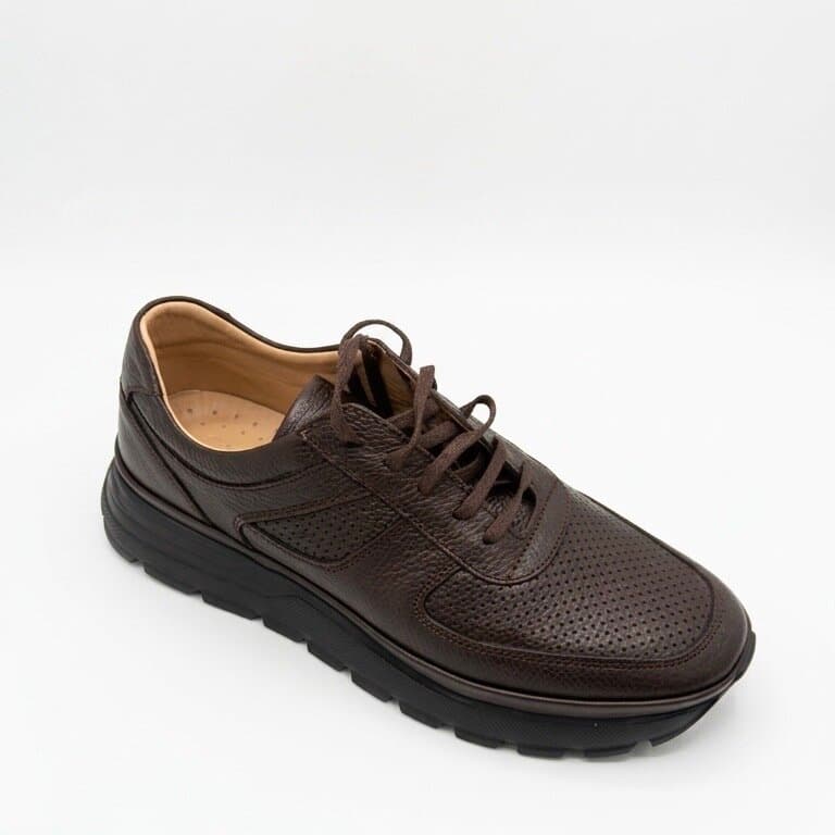 Grand Oxford Men's Leather Shoes - Dark Brown (45) 2