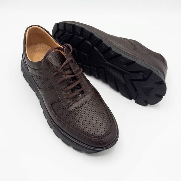 Grand Oxford Men's Leather Shoes - Dark Brown (45) 4