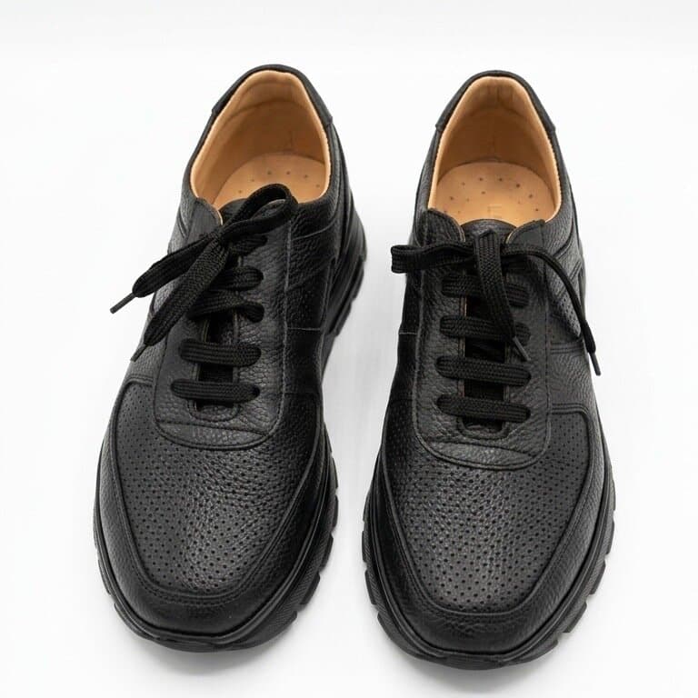 Grand Oxford Men's Leather Shoes - Black (45)