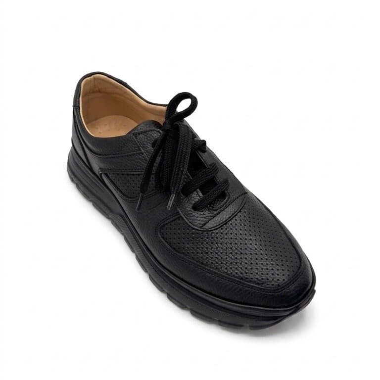 Grand Oxford Men's Leather Shoes - Black (45) 2