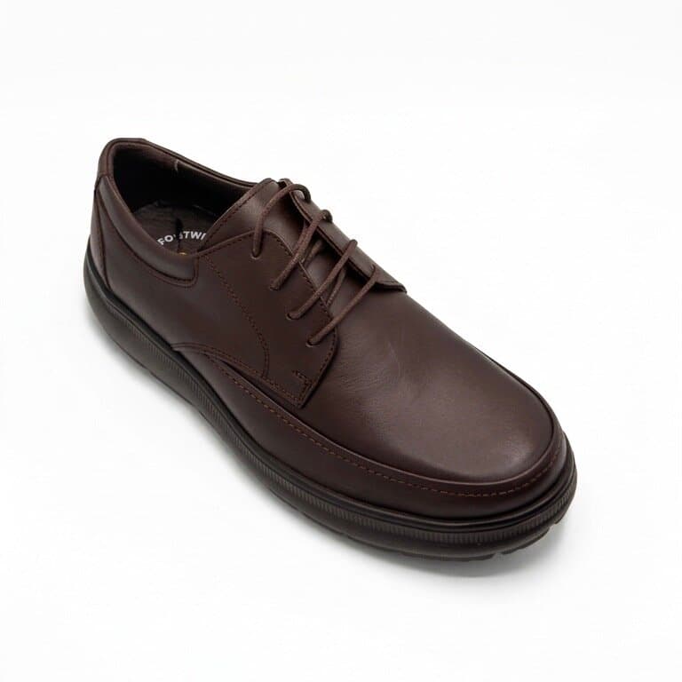 Forex Men's Leather Shoes - Dark Brown (44) 2