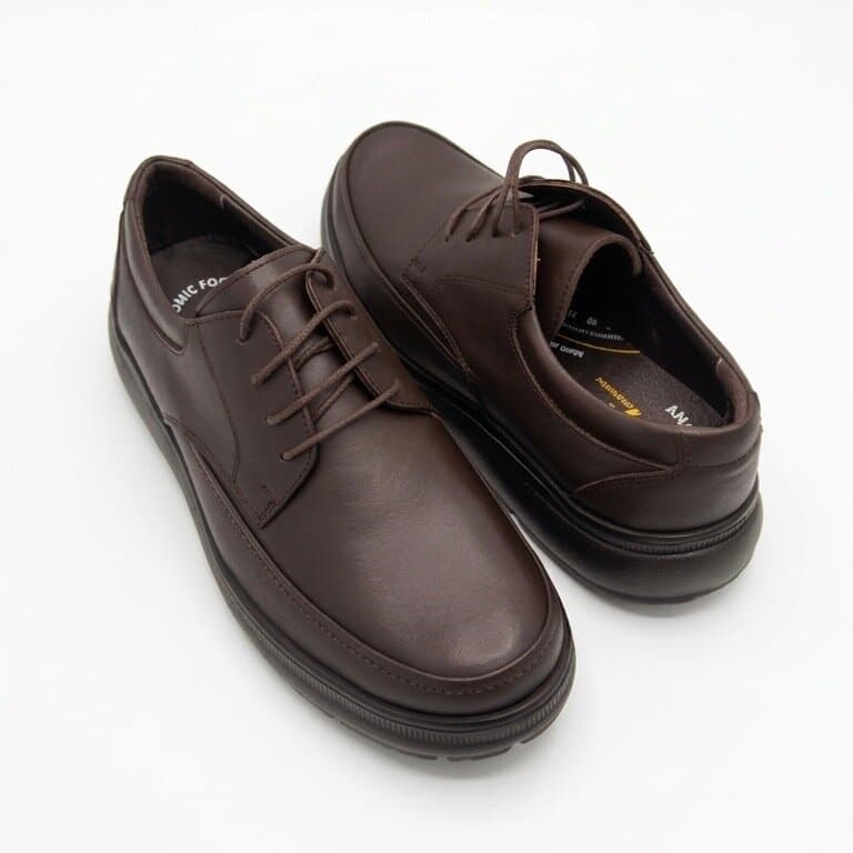 Forex Men's Leather Shoes - Dark Brown (44) 3