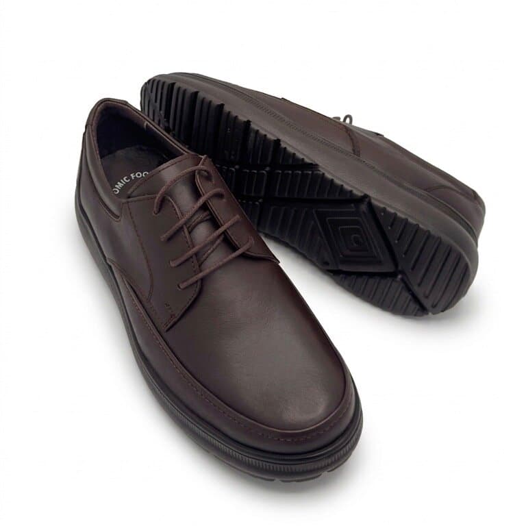 Forex Men's Leather Shoes - Dark Brown (44) 4