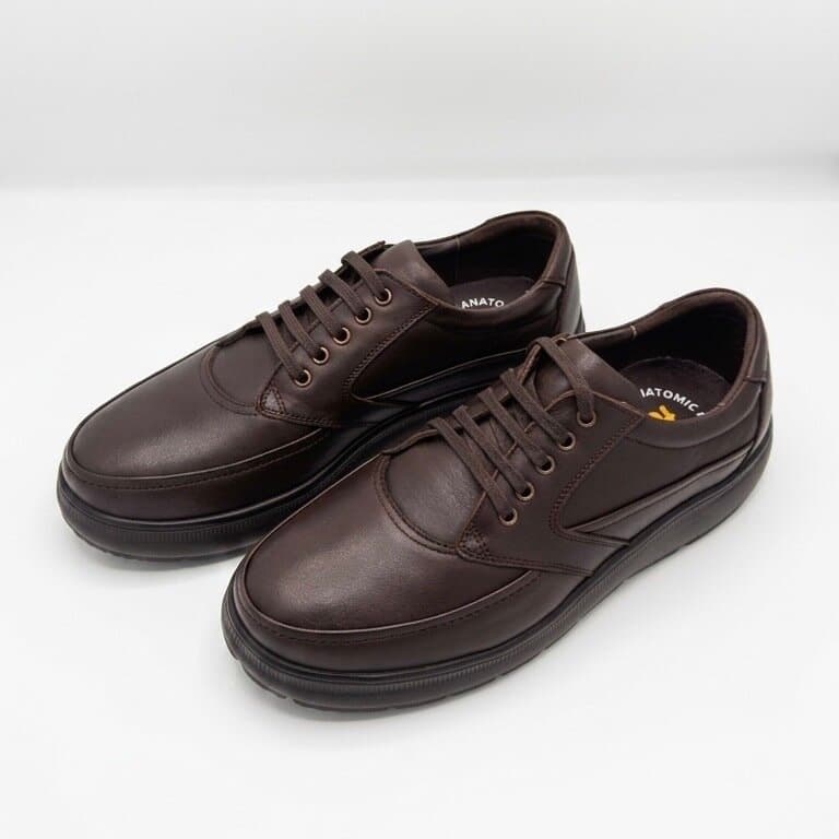 Forex Men's Leather Shoes - Dark Brown (44)