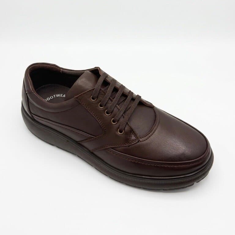 Forex Men's Leather Shoes - Dark Brown (44) 2