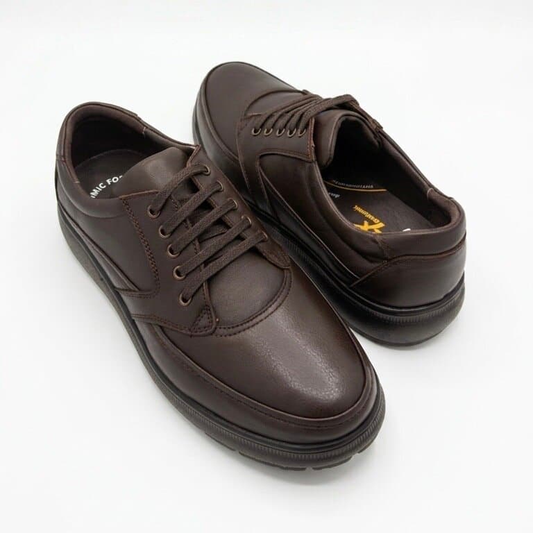 Forex Men's Leather Shoes - Dark Brown (44) 3