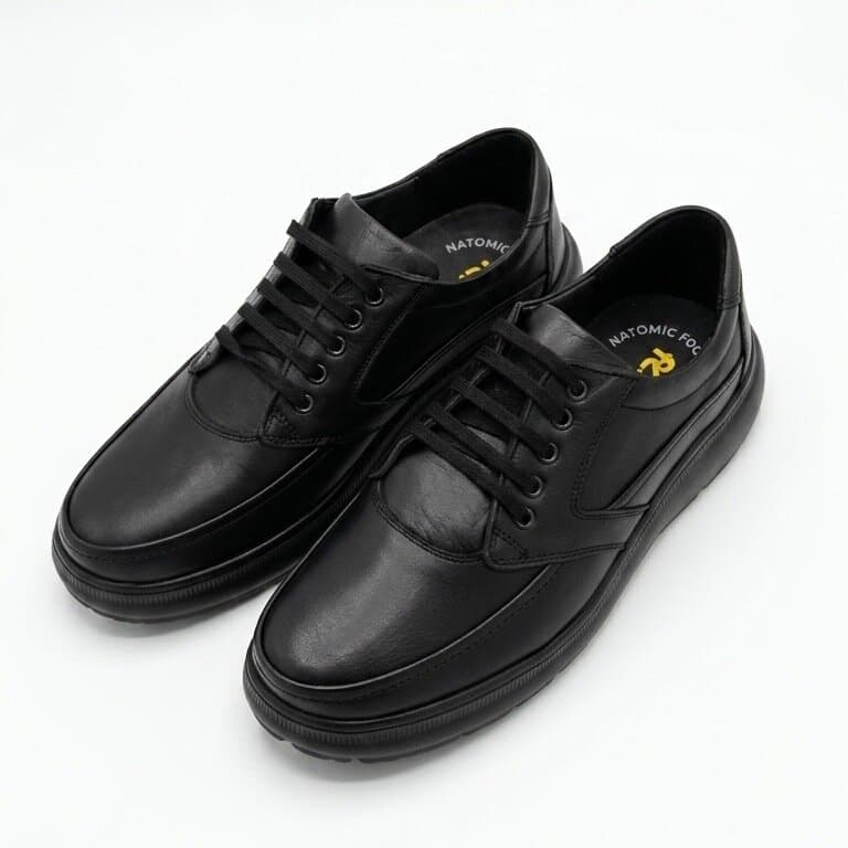 Forex Men's Leather Shoes - Black (44)