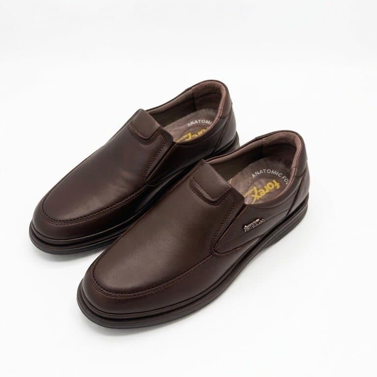 Forex Men's Leather Shoes - Dark Brown (44)