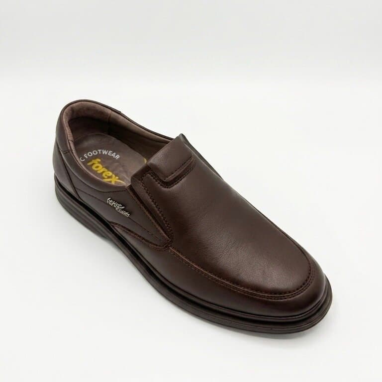 Forex Men's Leather Shoes - Dark Brown (44) 2