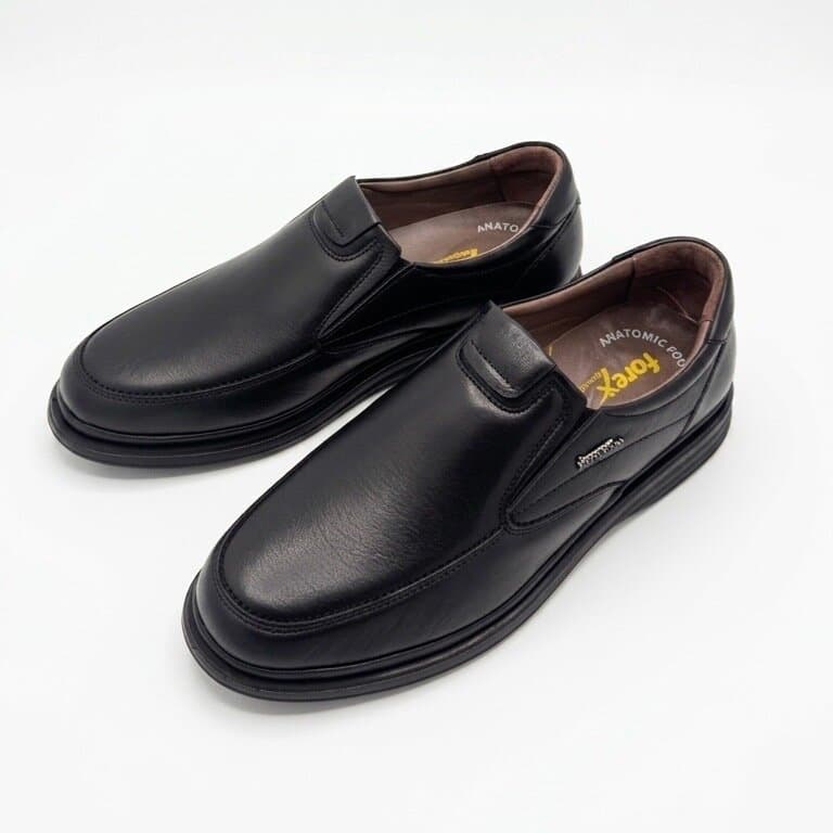 Forex Men's Leather Shoes - Black (44)
