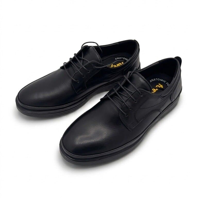 Forex Men's Leather Shoes - Black (44)
