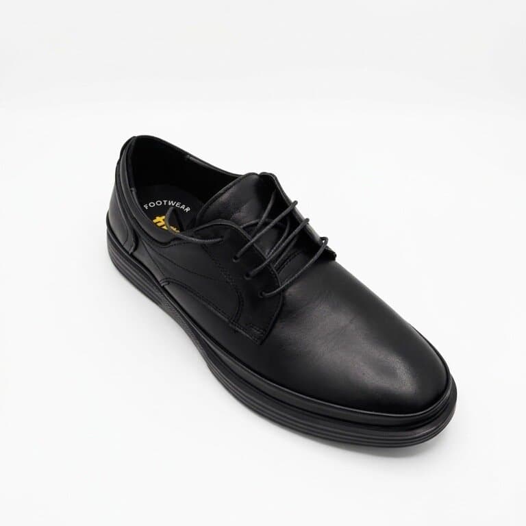 Forex Men's Leather Shoes - Black (44) 2