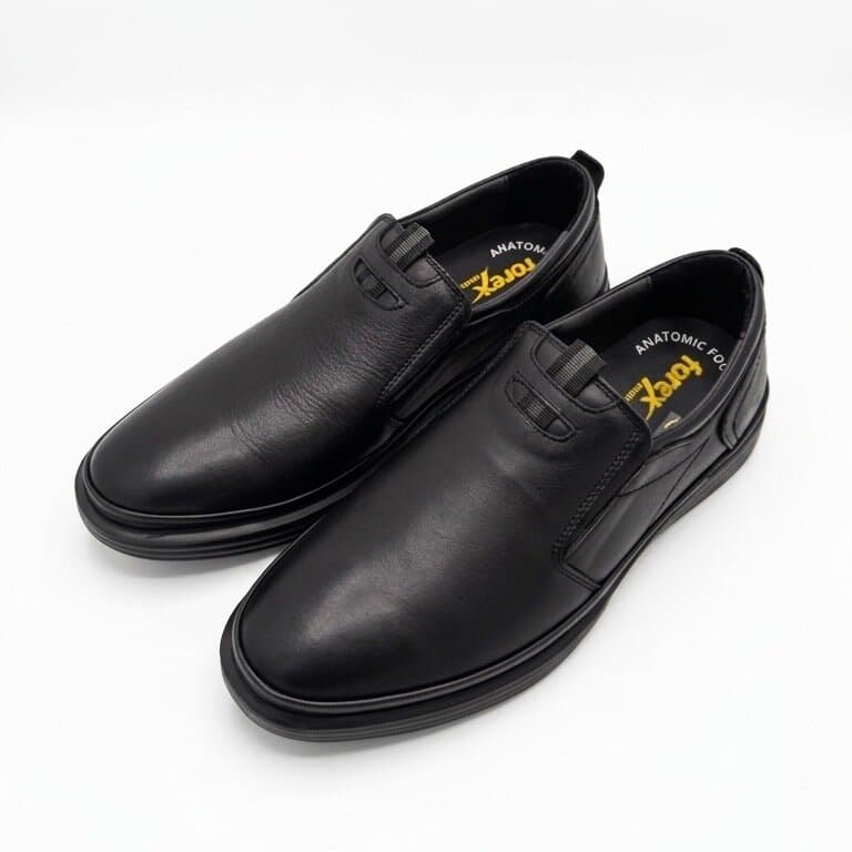 Forex Men's Leather Shoes - Black (44)