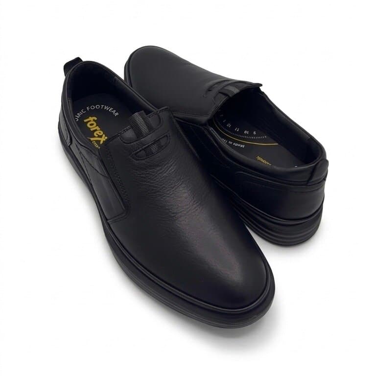 Forex Men's Leather Shoes - Black (44) 3