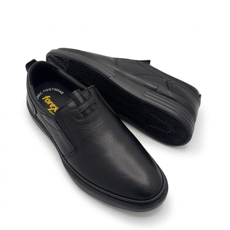 Forex Men's Leather Shoes - Black (44) 4