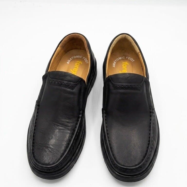 Forex Men's Leather Shoes - Black (44)