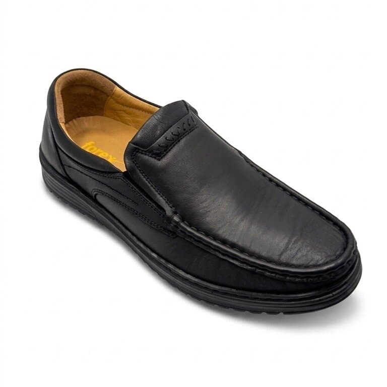 Forex Men's Leather Shoes - Black (44) 2