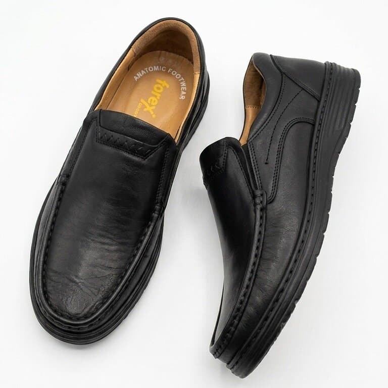 Forex Men's Leather Shoes - Black (44) 3