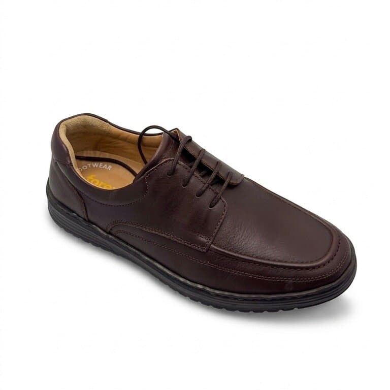 Forex Men's Leather Shoes - Dark Brown (44) 2