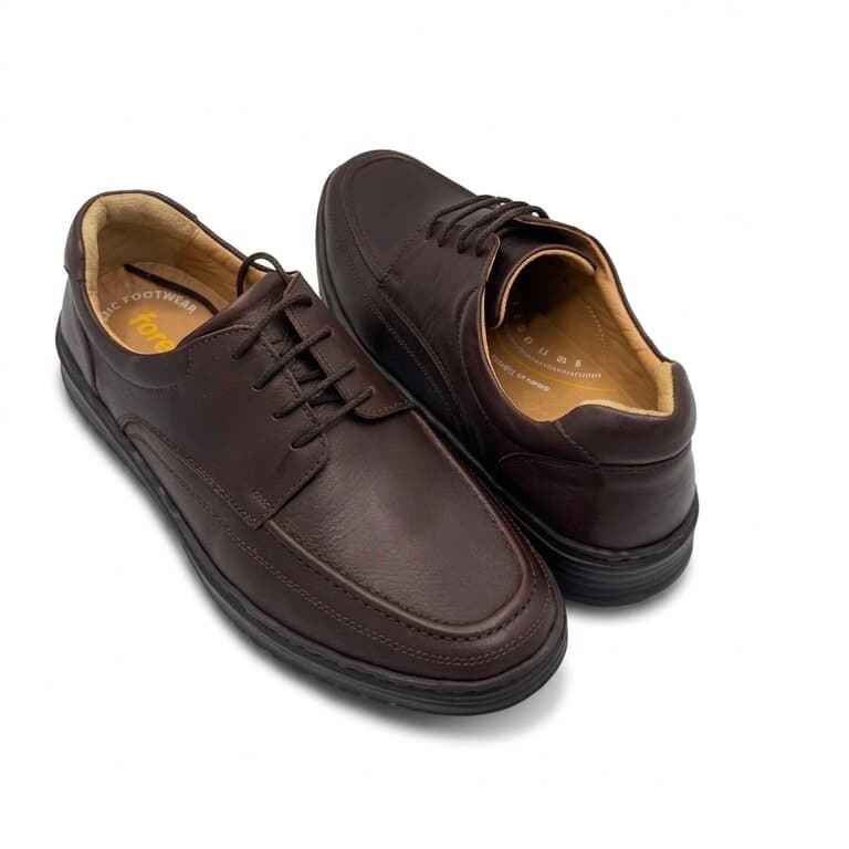 Forex Men's Leather Shoes - Dark Brown (44) 3