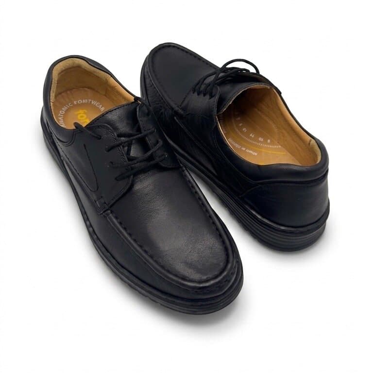 Forex Men's Leather Shoes - Black (44) 3